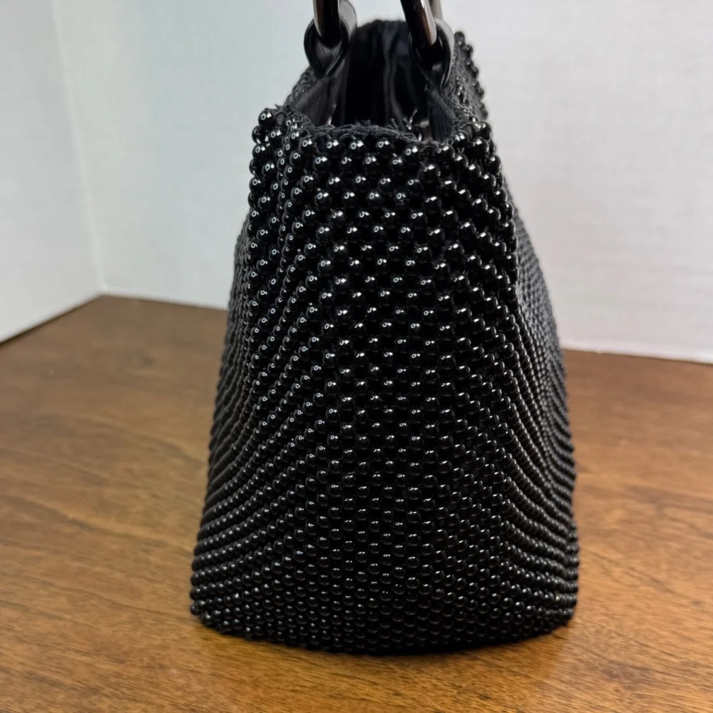 Jessica McClintock Gwen Ball Metal Mesh Ring Clutch Shoulder Dance Occasion Bag